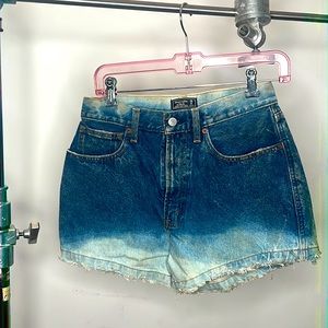 Abercrombie and Fitch natural rise jean shorts size 6 bleach washed